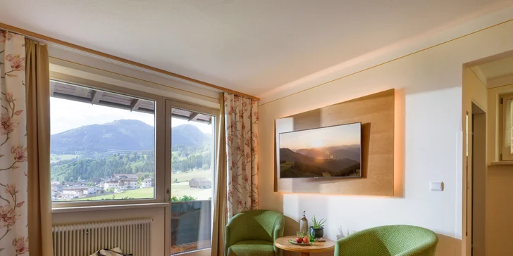 Dovolená v Zillertalu: hotel u lanovky, polopenze a neomezený wellness s výhledem