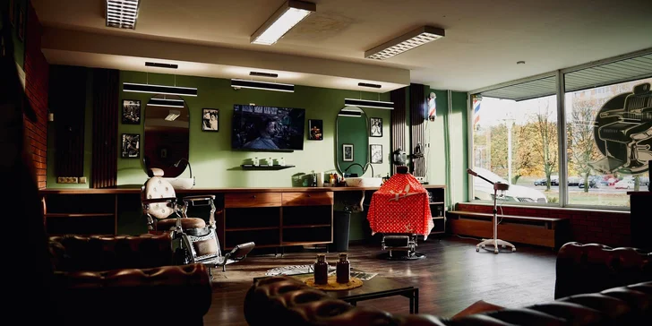 Dětský střih nebo pánský full servis s péčí o vlasy, vousy a pleť v barber shopu