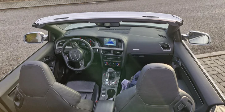 Zapůjčení cabrioletu Audi A5 i s mini karavanem: 12 či 24 hod. nebo víkend