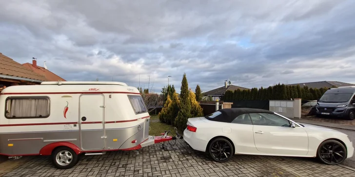 Zapůjčení cabrioletu Audi A5 i s mini karavanem: 12 či 24 hod. nebo víkend