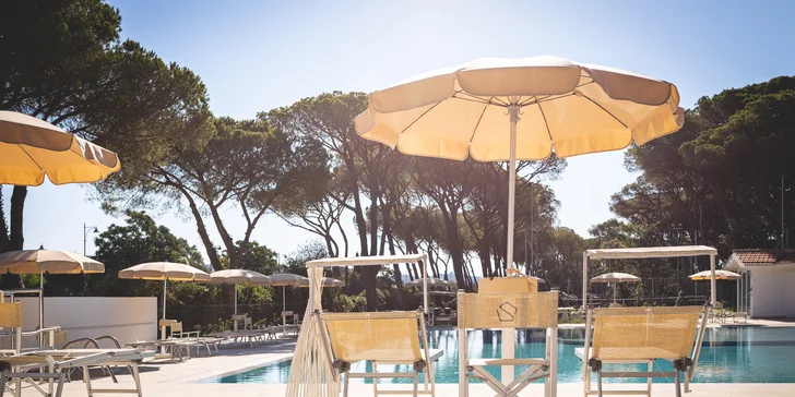 Luxusní dovolená v Toskánsku: 5* hotel přímo u pláže, snídaně nebo polopenze, animace