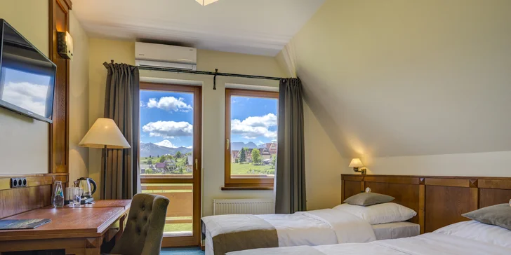 Relax v polských Tatrách: 3* hotel se snídaní, výhled na hory, neomezený wellness