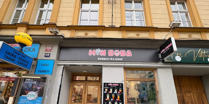 Otevřené vouchery na 100-300 Kč do Min Boba: bubble tea i matcha latte
