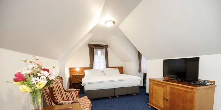 Romantika v Hluboké nad Vltavou: 4* zámecký hotel, luxusní wellness i jídlo