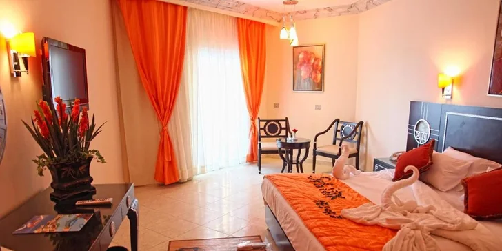 Dovolená v Hurghadě: 4* hotel Sphinx Aqua Park Beach Resort, all inclusive, 5 bazénů a let