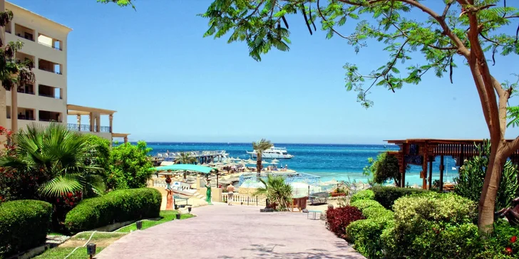 Dovolená v Hurghadě: 4* hotel Sphinx Aqua Park Beach Resort, all inclusive, 5 bazénů a let