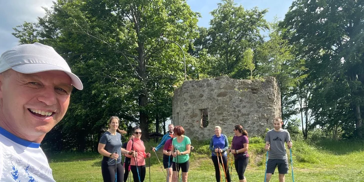 Skupinová nebo individuální lekce nordic walking na Vysočině