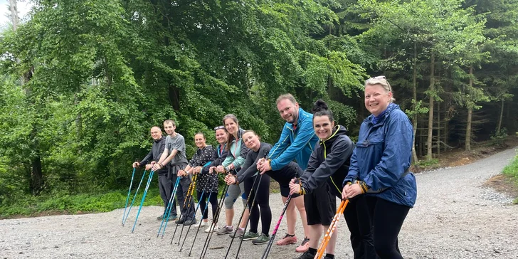 Skupinová nebo individuální lekce nordic walking na Vysočině