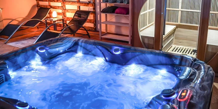 Privátní wellness se sektem i zákusky a romantickou výzdobou: 2 až 4 hodiny pro 2 osoby