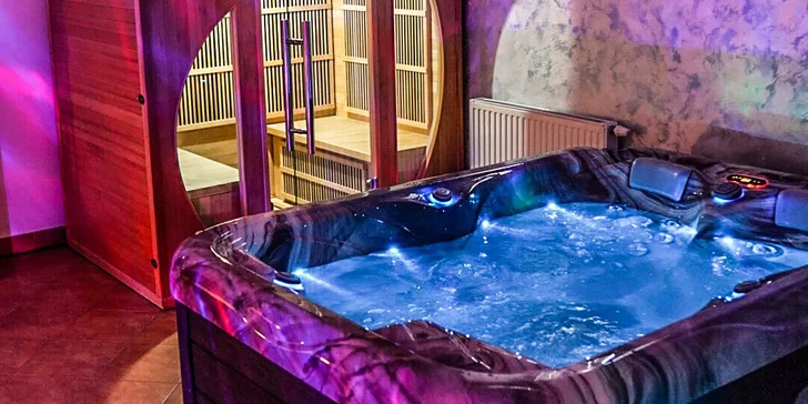Privátní wellness se sektem i zákusky a romantickou výzdobou: 2 až 4 hodiny pro 2 osoby