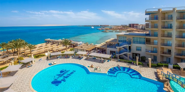 Dovolená v Hurghadě: 4* hotel Sphinx Aqua Park Beach Resort, all inclusive, 5 bazénů a let