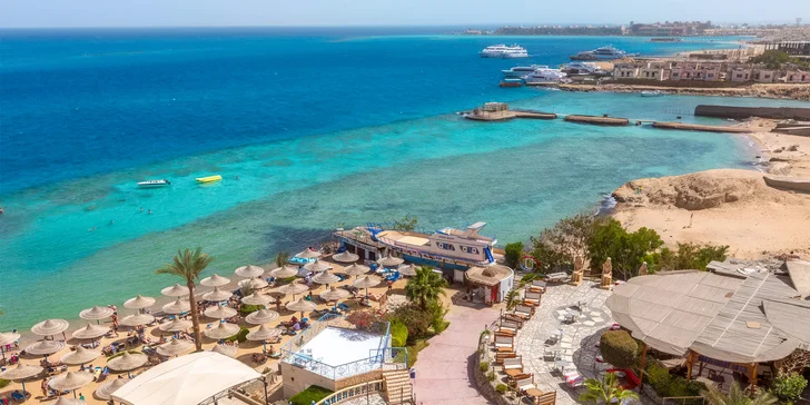 Dovolená v Hurghadě: 4* hotel Sphinx Aqua Park Beach Resort, all inclusive, 5 bazénů a let