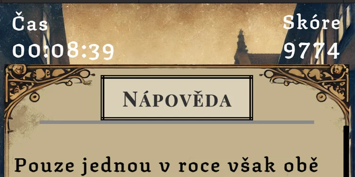 Venkovní úniková hra Odkaz Mistra hvězdáře v centru Prahy pro 1 či 2 týmy