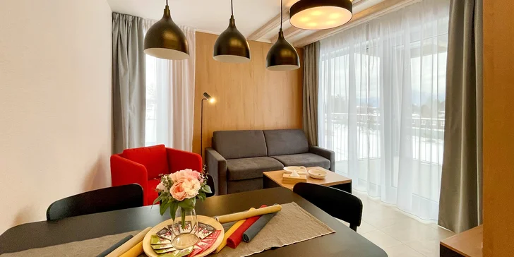 Nové apartmány u Liptovské Mary: neomezeně FUN center, varianty s wellness, v zimě skipas