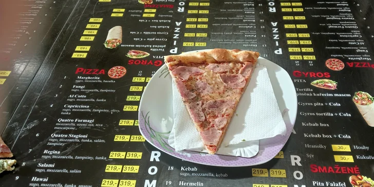 Jeden či osm kousků pizzy dle výběru i smažený sýr v bulce s tatarkou