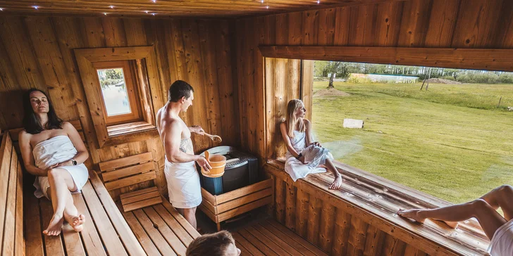 120 min. relaxu v privátní panoramatické finské sauně až pro 6 osob