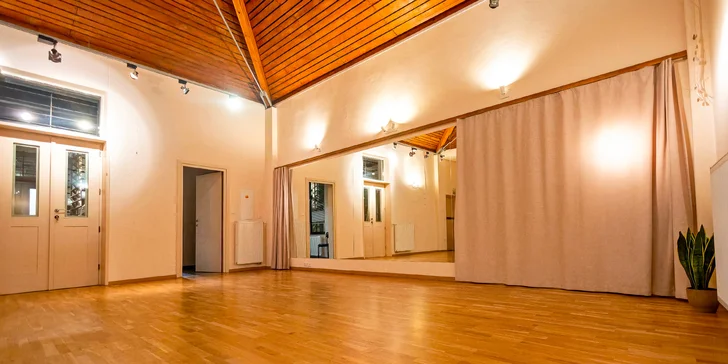 1 až 10 lekcí v krásném studiu na Žižkově s prosklenou střechou: vinyasa i power jóga, pilates, zdravá záda aj.