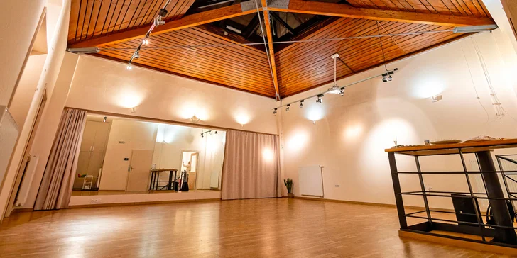 1 až 10 lekcí v krásném studiu na Žižkově s prosklenou střechou: vinyasa i power jóga, pilates, zdravá záda aj.