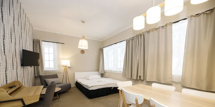 Aktivní dovolená v Orlických horách pro pár i rodinu: studio či apartmán s kuchyňkou