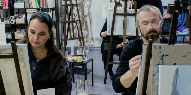 Art rande: romantický workshop malování akrylem i s lahví sektu a občerstvením