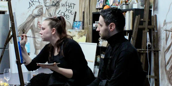 Art rande: romantický workshop malování akrylem i s lahví sektu a občerstvením