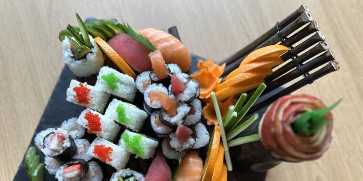 Otevřené vouchery do nové asijské restaurace a sushi baru v Pardubicích: 300-1000 Kč