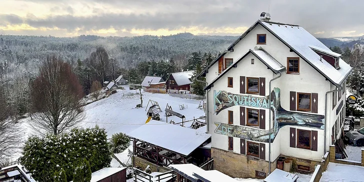 Dovolená v Českém Švýcarsku: snídaně, 3chod. večeře i privátní sauna a vířivka