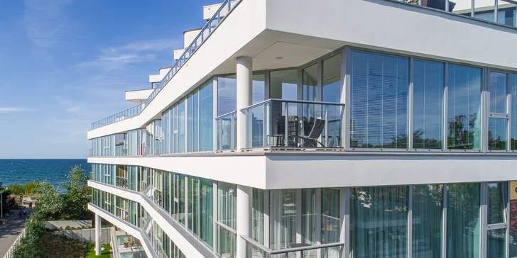 5* luxus u Baltu: moderní apartmány přímo u moře, varianta se snídaní i pobyt pro dvě děti zdarma