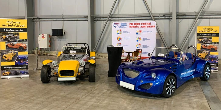 Pohodová vyjížďka: zapůjčení dvoumístného kabrioletu Roadster Kaipan 14 na 2 hod. i víkend