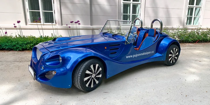 Pohodová vyjížďka: zapůjčení dvoumístného kabrioletu Roadster Kaipan 14 na 2 hod. i víkend