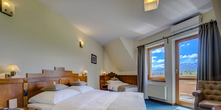 Relax v polských Tatrách: 3* hotel s jídlem, výhled na hory, neomezený wellness