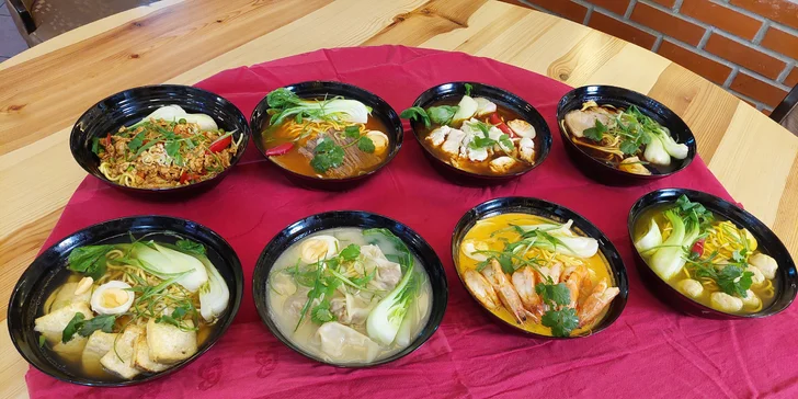 Ramen dle výběru pro jednoho či dva: s tofu, kuřecím i hovězím či mořskými plody