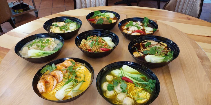 Ramen dle výběru pro jednoho či dva: s tofu, kuřecím i hovězím či mořskými plody