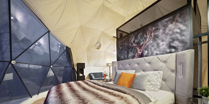 Pobyt ve Špindlerově Mlýně: moderní glampingový stan i privátní infrasauna