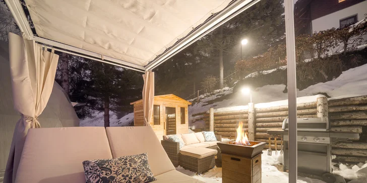 Pobyt ve Špindlerově Mlýně: moderní glampingový stan i privátní infrasauna