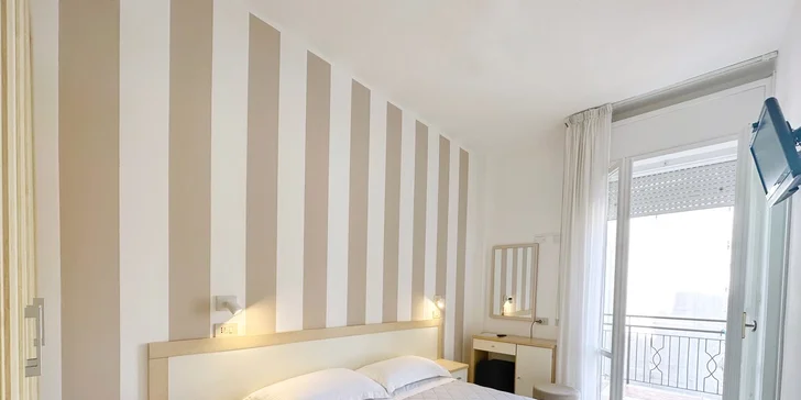 Rimini: varianty s nocí zdarma i first minute slevou, hotel 7 minut od písečné pláže