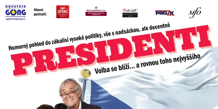 Vstupenka na divadelní komedii Presidenti