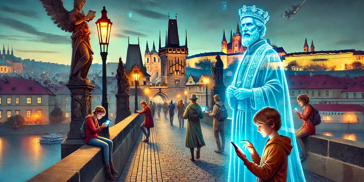 Venkovní úniková hra Expedice Vita Caroli v centru Prahy pro libovolný počet hráčů
