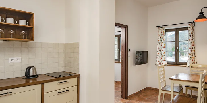 Útulné apartmány na Šumavě až pro 6 osob: snídaně i finská sauna