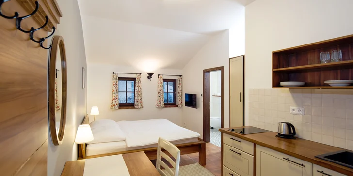 Útulné apartmány na Šumavě až pro 6 osob: snídaně i finská sauna