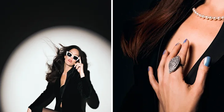Glamour a Hollywood focení v ateliéru, vč. varianty s líčením a účesem (60–⁠⁠⁠⁠⁠⁠120 minut)