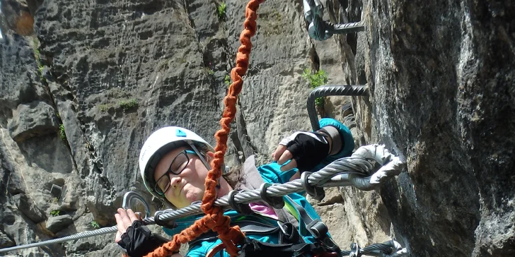 Skupinová via ferrata v Děčíně či v Saském Švýcarsku pro 1 nebo 3 osoby