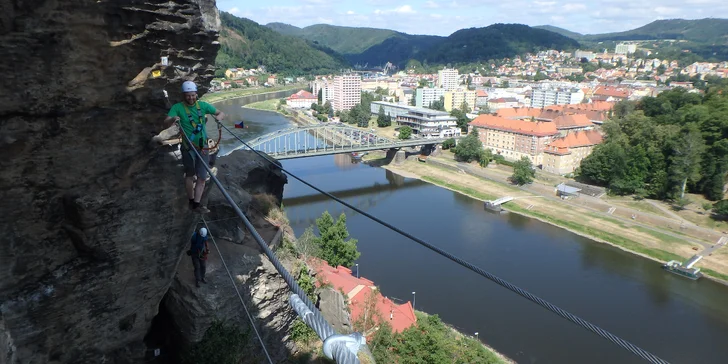Skupinová via ferrata v Děčíně či v Saském Švýcarsku pro 1 nebo 3 osoby