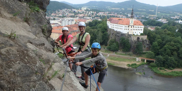 Skupinová via ferrata v Děčíně či v Saském Švýcarsku pro 1 nebo 3 osoby