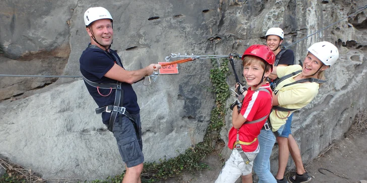 Skupinová via ferrata v Děčíně či v Saském Švýcarsku pro 1 nebo 3 osoby