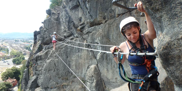 Skupinová via ferrata v Děčíně či v Saském Švýcarsku pro 1 nebo 3 osoby