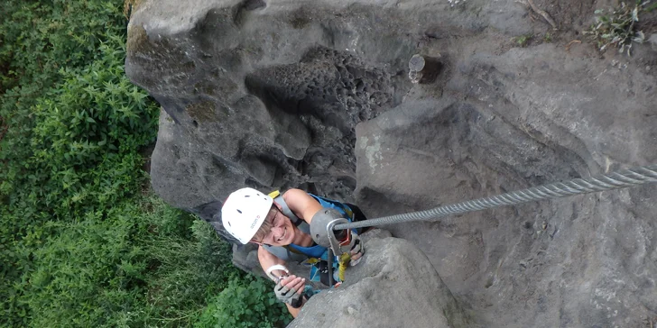 Skupinová via ferrata v Děčíně či v Saském Švýcarsku pro 1 nebo 3 osoby