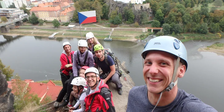 Skupinová via ferrata v Děčíně či v Saském Švýcarsku pro 1 nebo 3 osoby