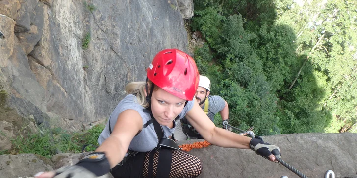 Skupinová via ferrata v Děčíně či v Saském Švýcarsku pro 1 nebo 3 osoby