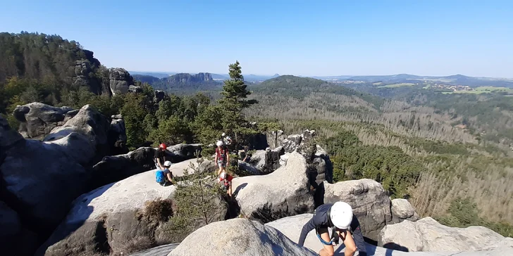 Skupinová via ferrata v Děčíně či v Saském Švýcarsku pro 1 nebo 3 osoby